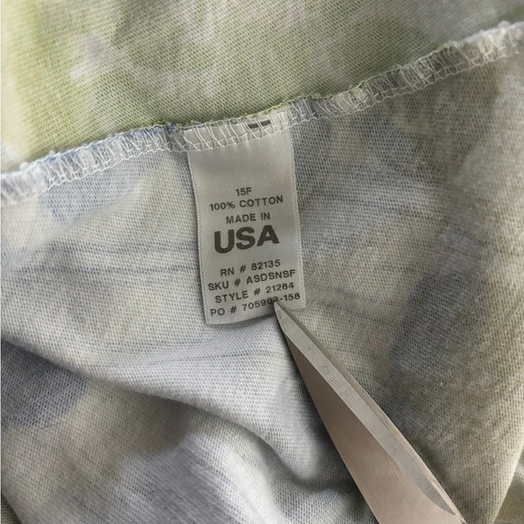 Ladies Fresh Produce Empire Dress With Ruffle On Bottom Size Medium Bright Color - Picture 7 of 8